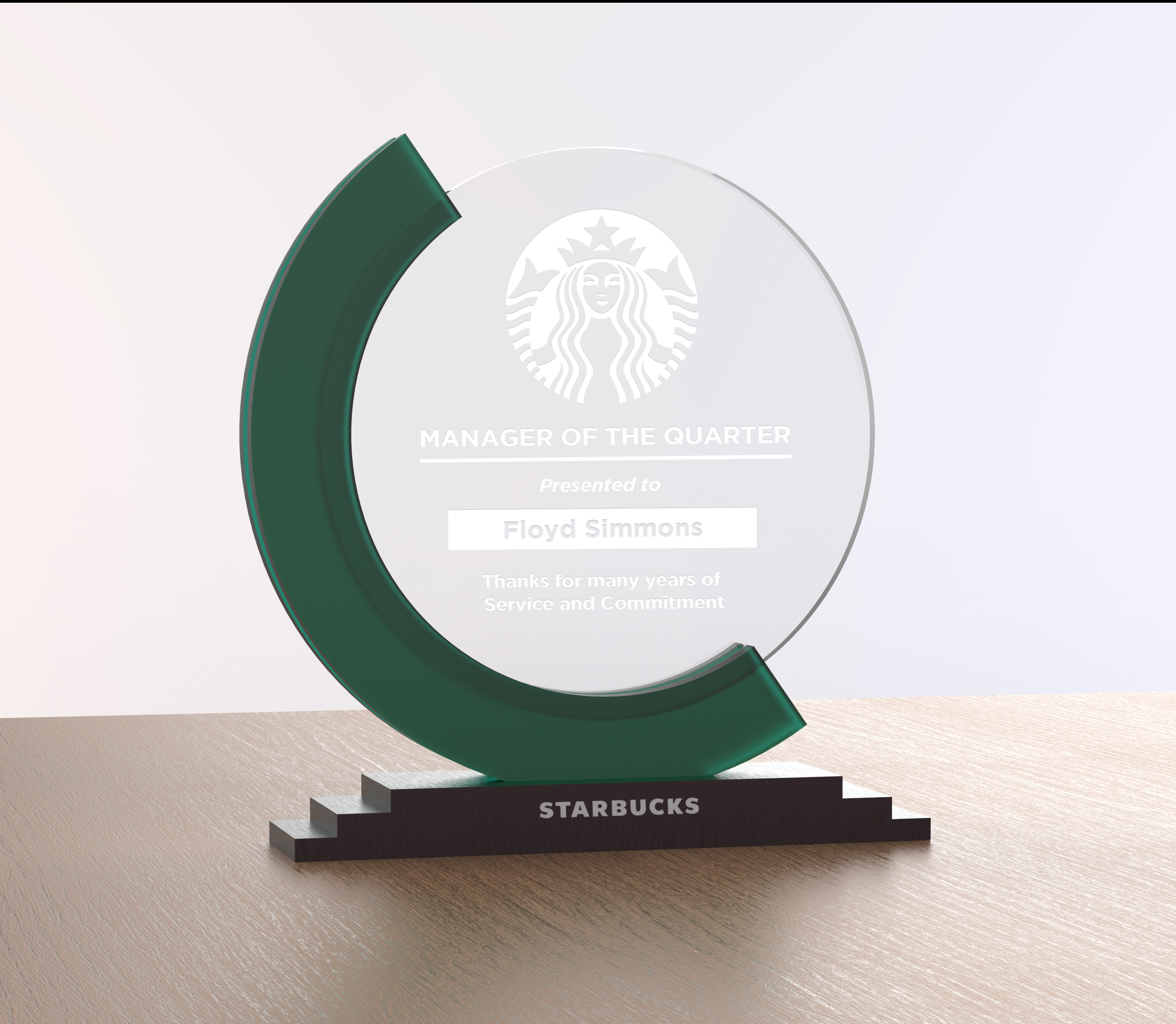 Starbucks custom award
