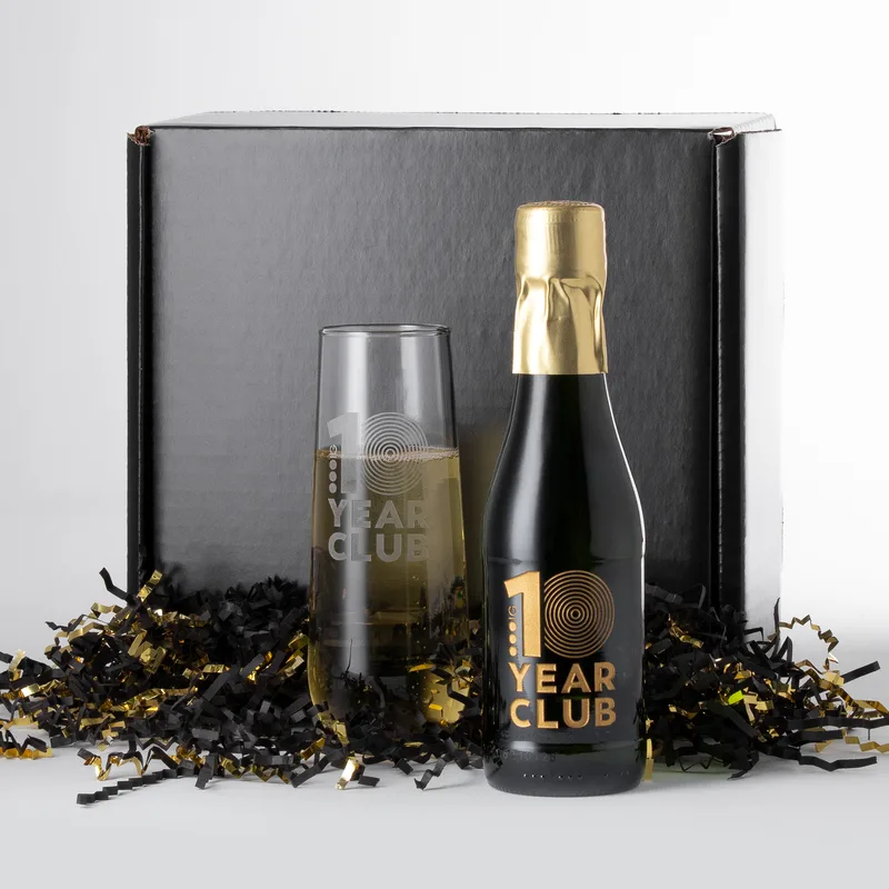 Sparkling Wine Kit w/Mini Bottle & Stemless Flute