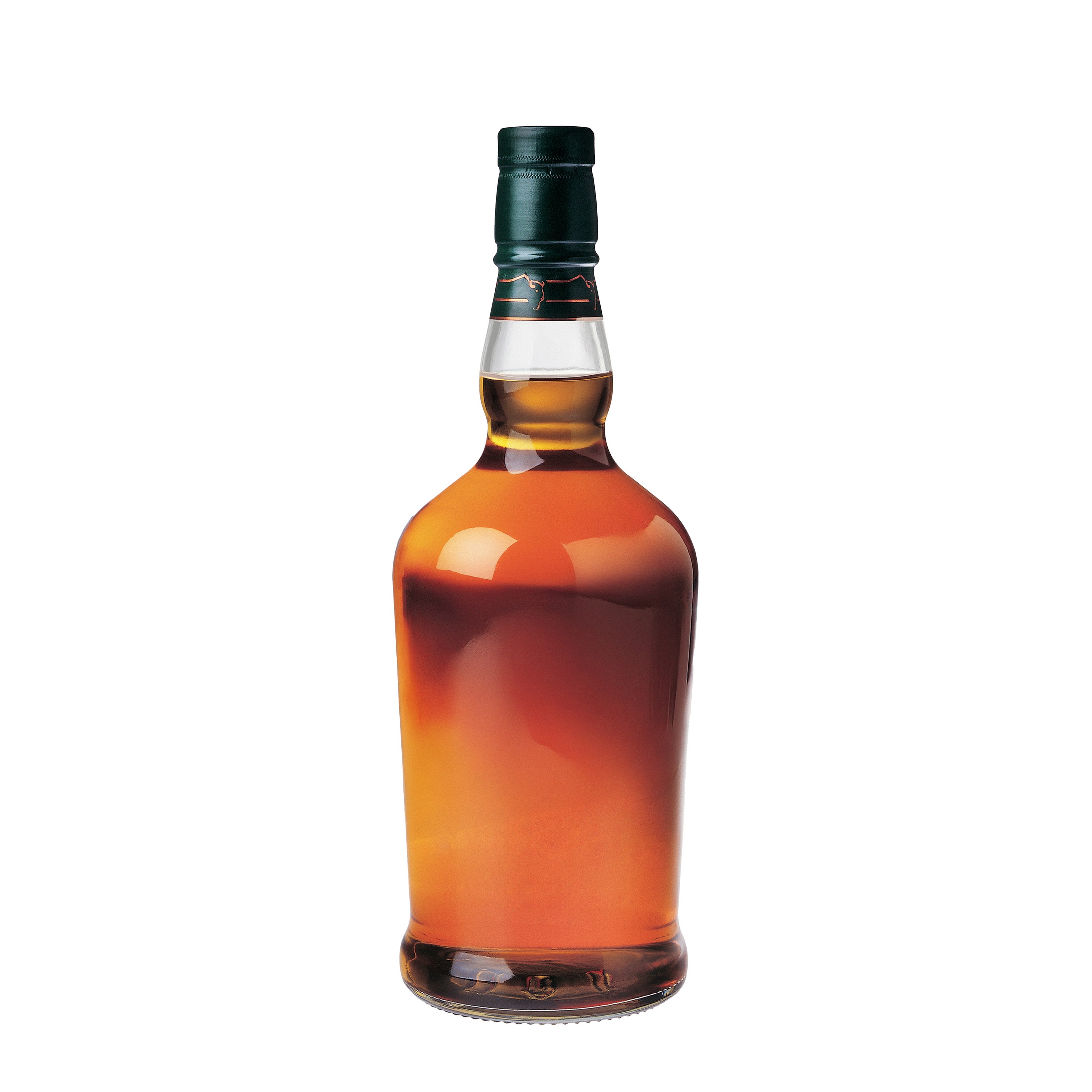 Etched Buffalo Trace Bourbon Liquor Bottle view 2