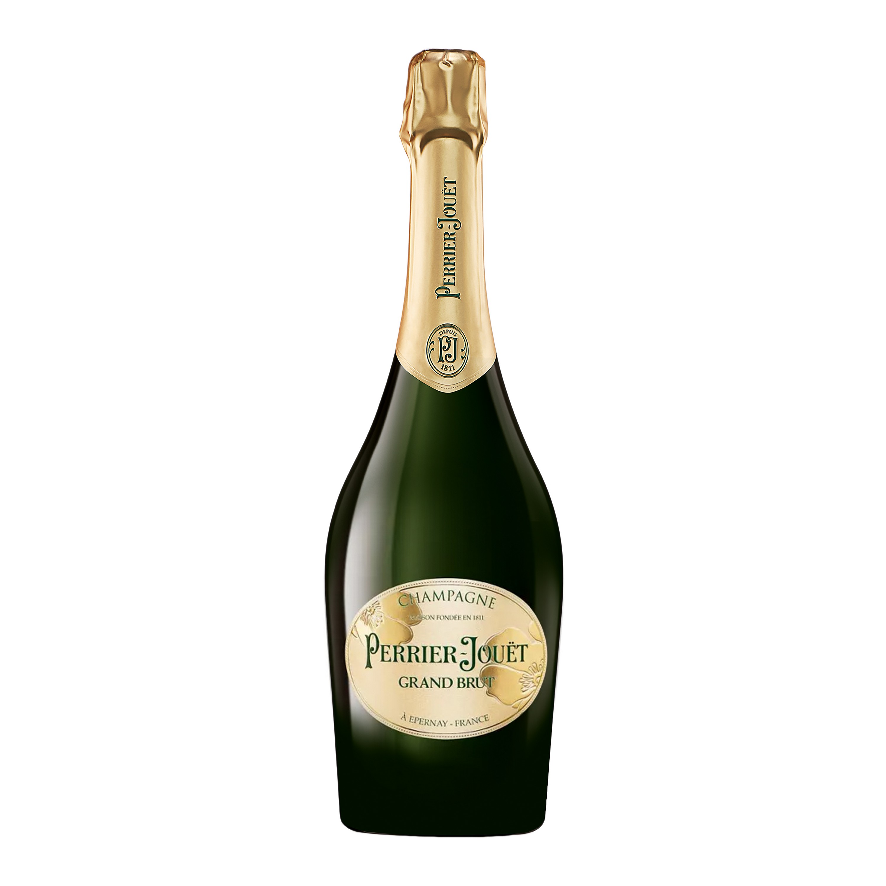 Etched Perrier-Jouët Grand Shape Champagne Bottle