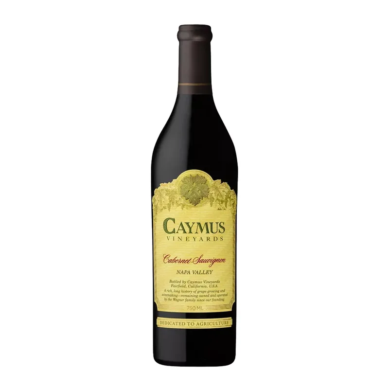 Etched Caymus Cabernet Napa Valley Red Wine Bottle