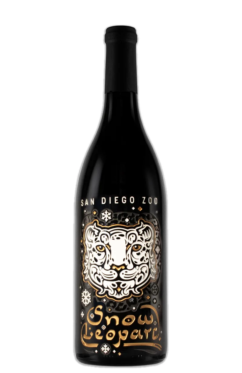 Etched Pinot Noir Red Wine Bottle