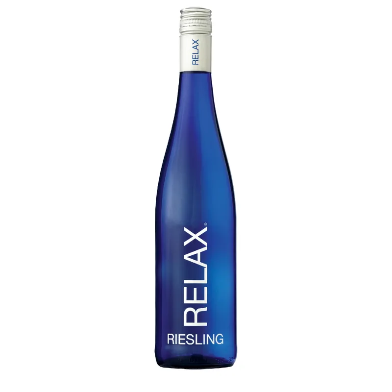 Etched Relax Riesling White Wine Bottle