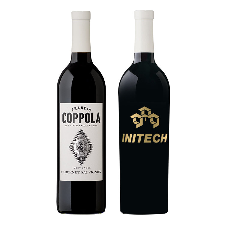 Etched Coppola Diamond Cabernet Red Wine Bottle