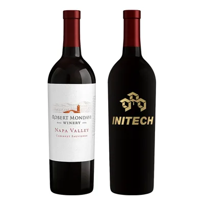 Etched Robert Mondavi Napa Valley Cabernet Red Wine Bottle