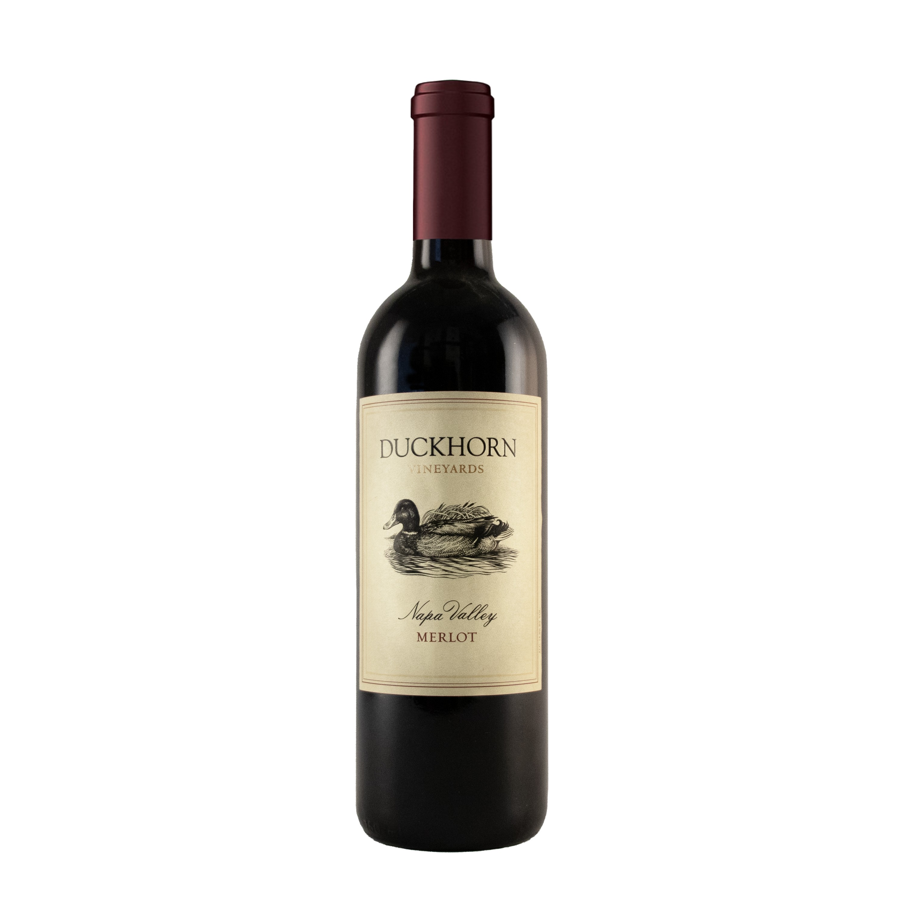 Etched Duckhorn Napa Merlot Red Wine Bottle