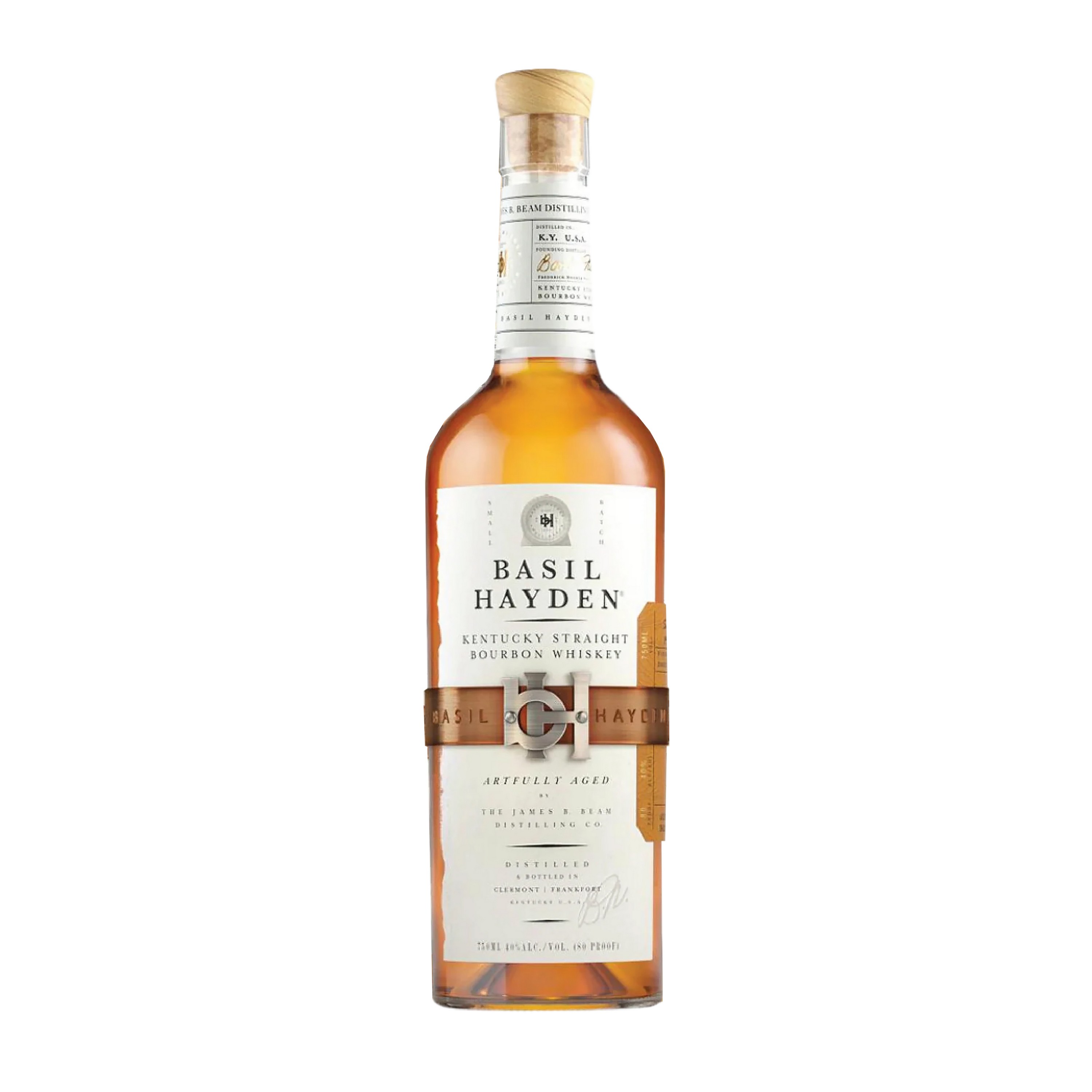 Etched Basil Hayden Bourbon Liquor Bottle