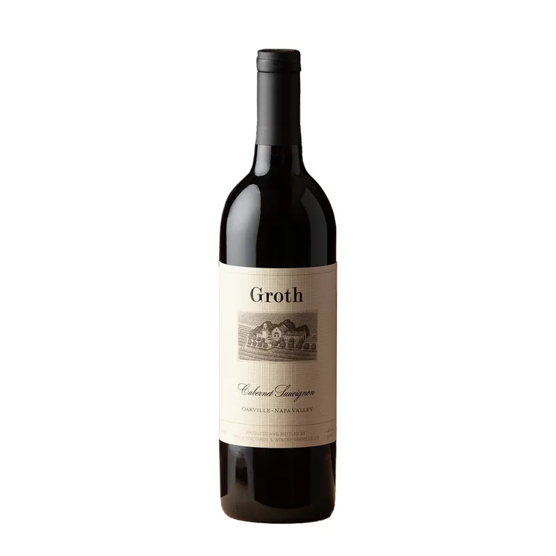 Etched Groth Cabernet Sauvignon Oakville Red Wine Bottle