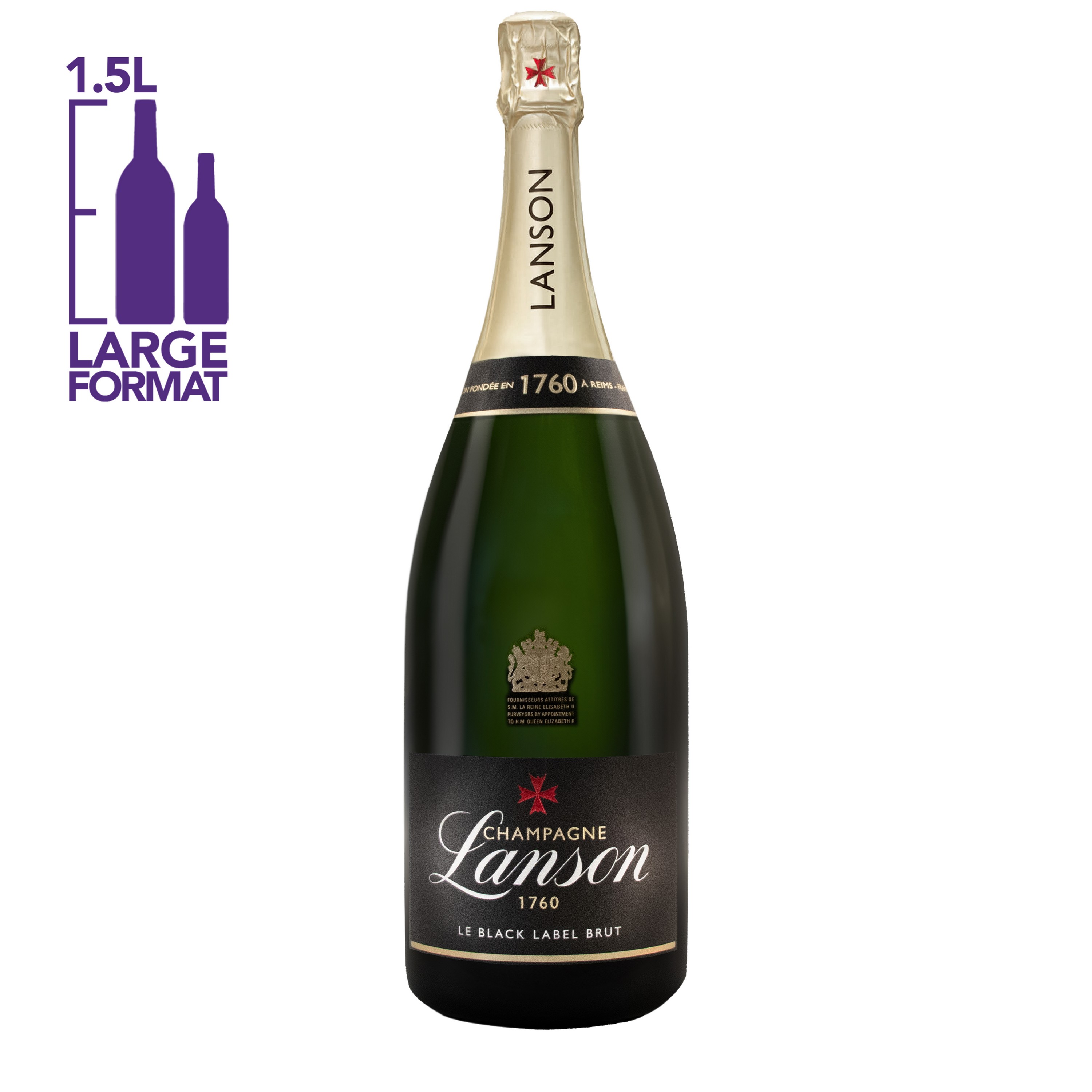 Etched Lanson Le Black Label Brut Champagne [1.5L] Bottle