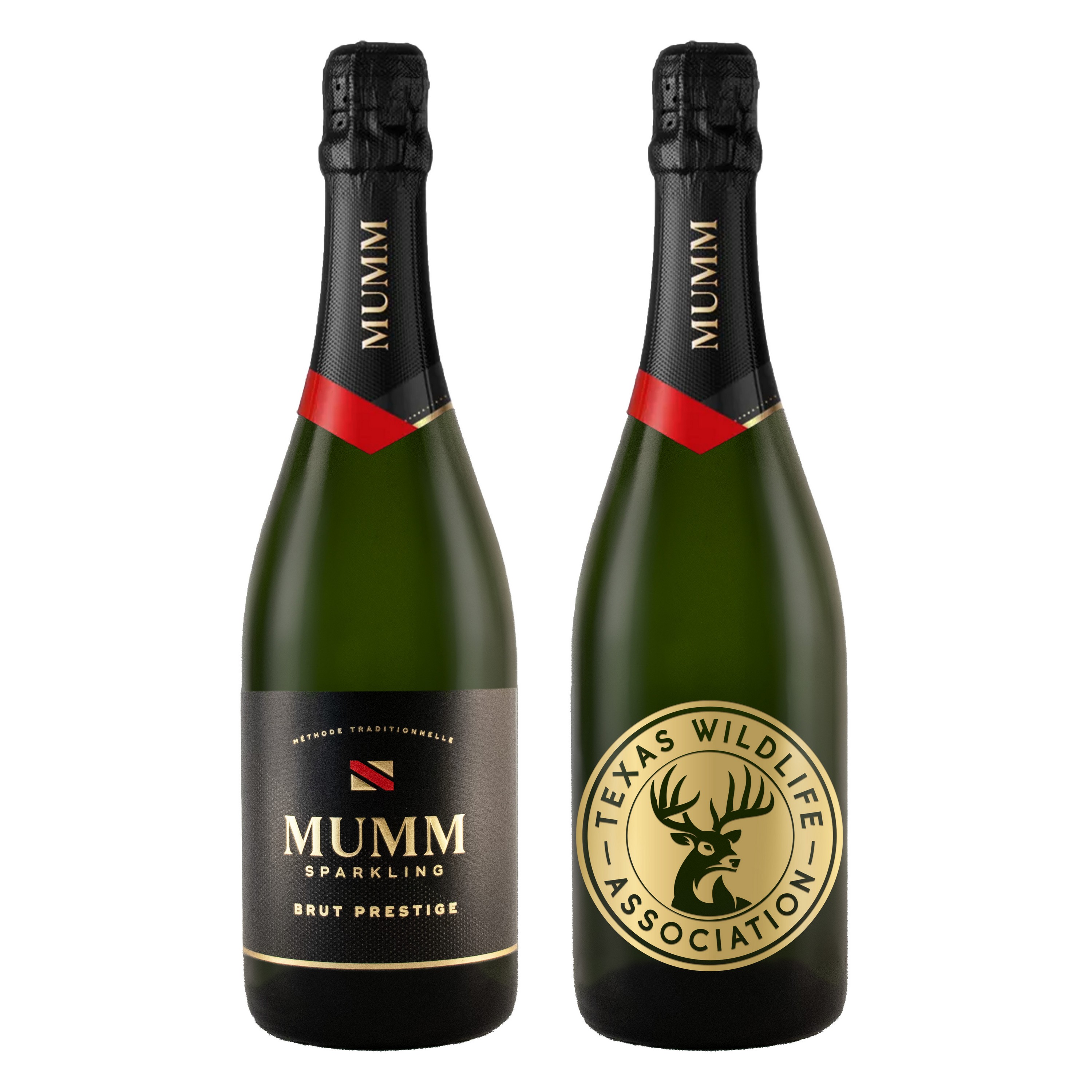 Etched Mumm Brut Prestige Bottle