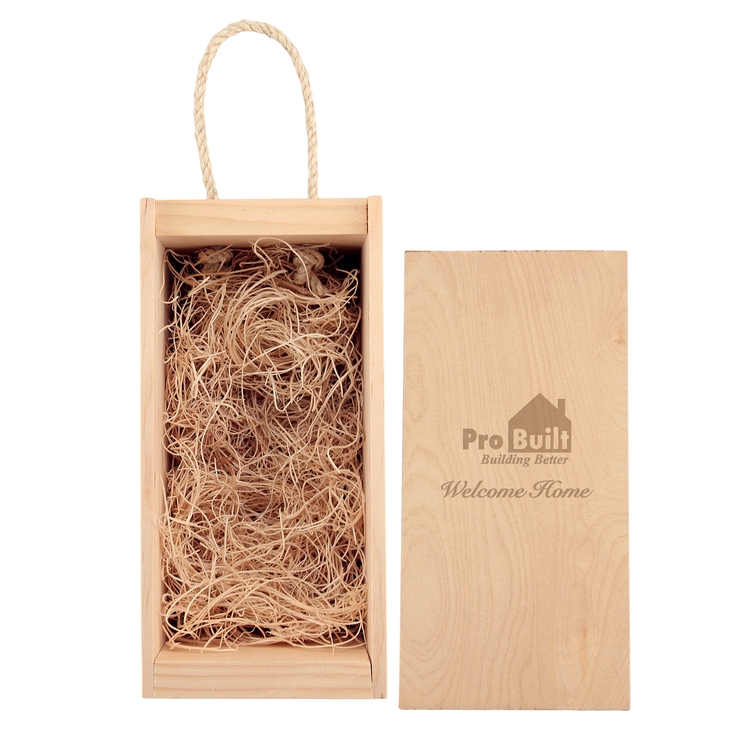 Rustic Laser-Engraved Patrón/Romeo Wood Box