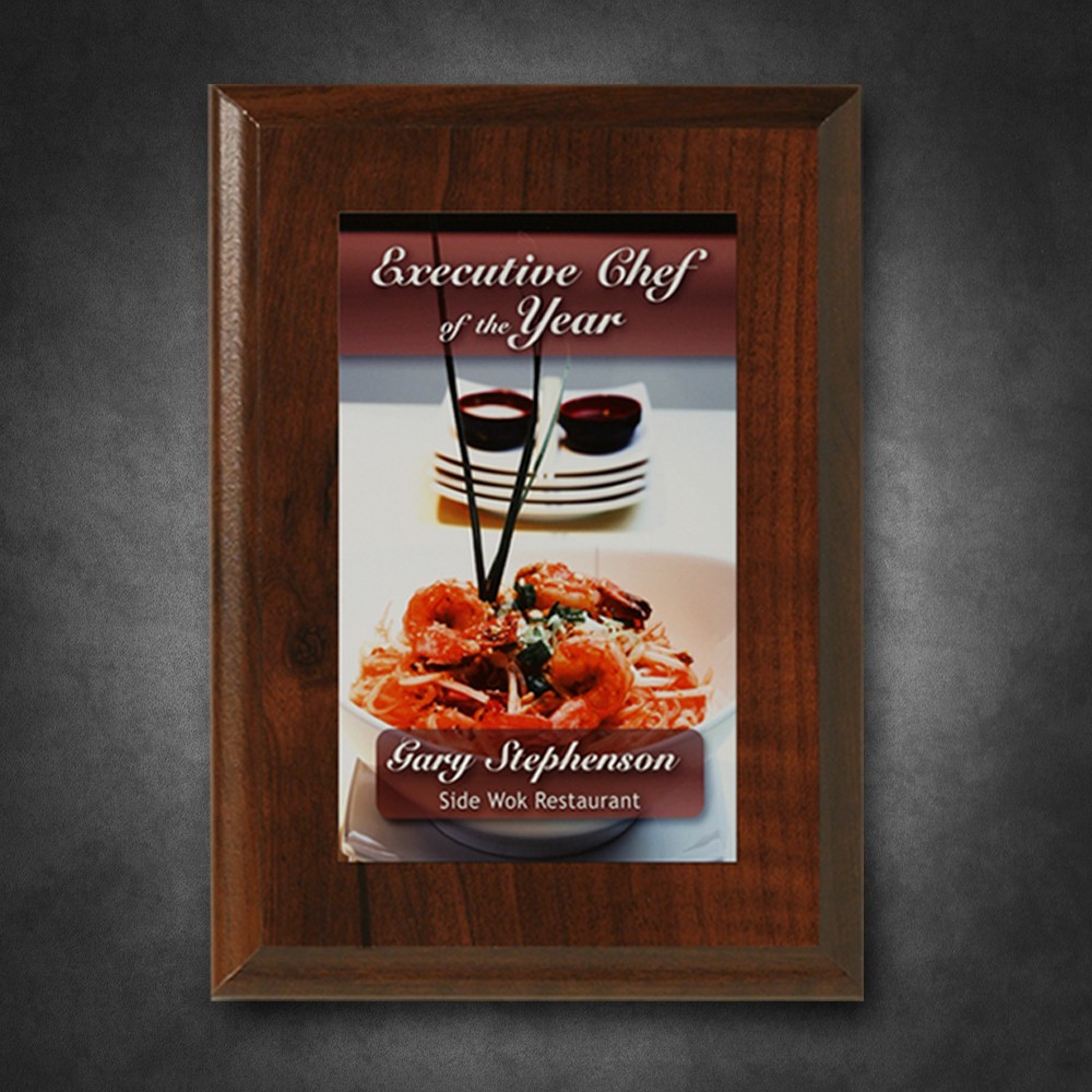 Econo Cherry Plaque 5" x 7" with Sublimated Plate