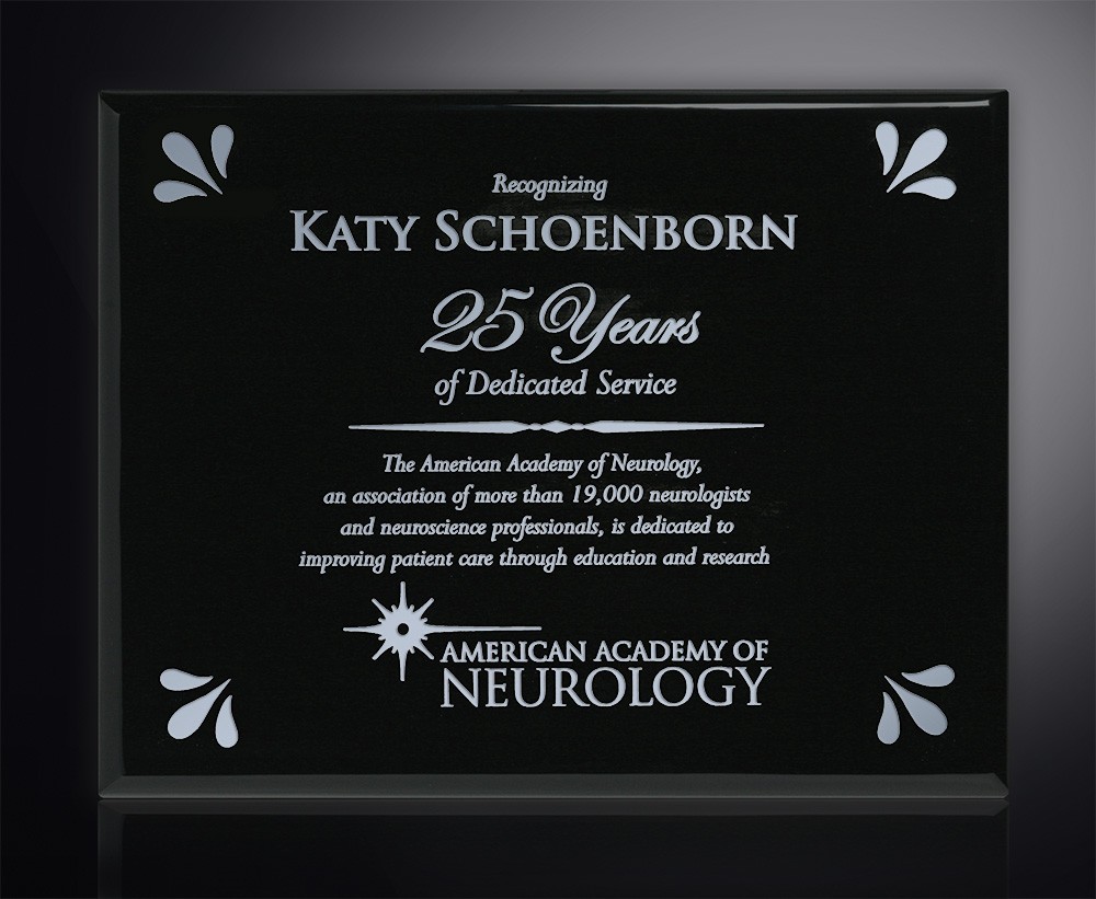 Aberdeen Black Laser Plaque 8" x 10"