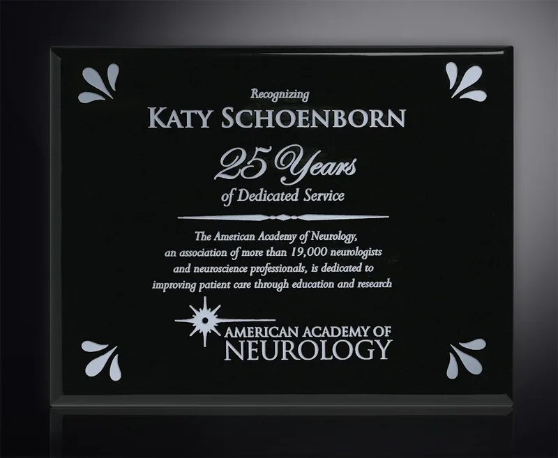 Aberdeen Black Laser Plaque 6" x 8"