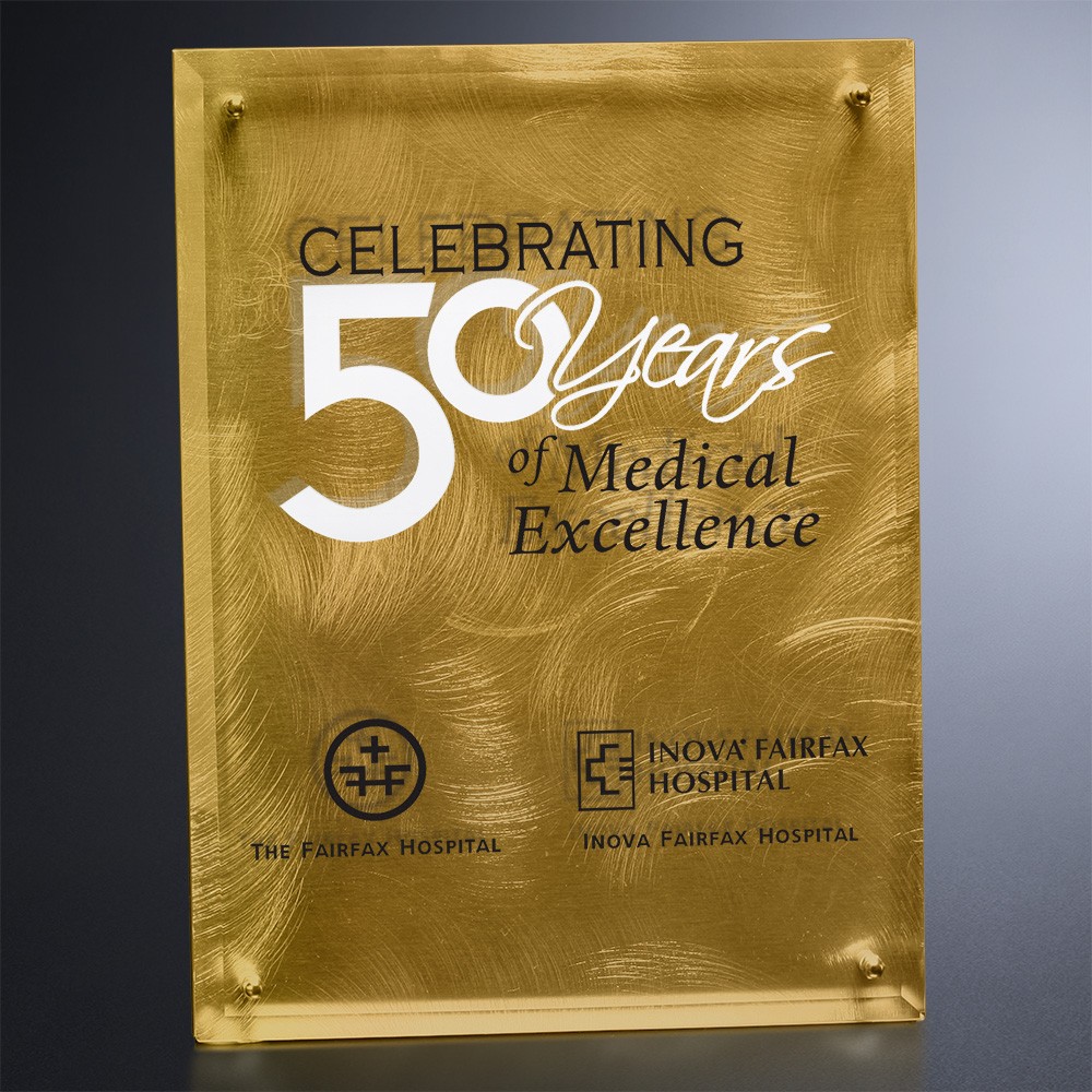 Gold Alloy Plaque 7" x 9"