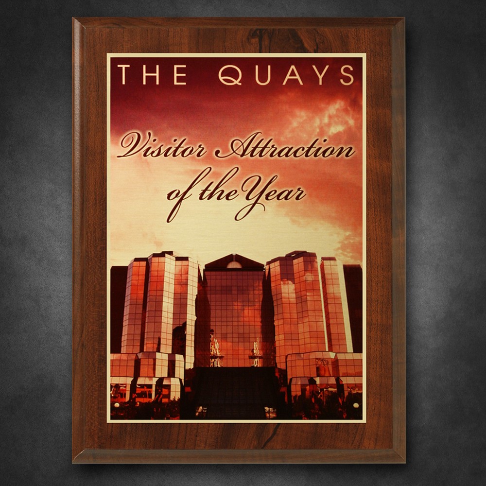 Econo Cherry Plaque 9" x 12" with Sublimated Plate