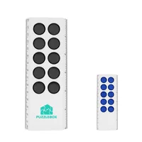6" Push Pop Stress Reliever Ruler — White With Black