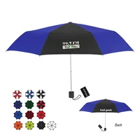 Fresh Goods 42" Arc Budget Telescopic Umbrella — Recycled Red With Black