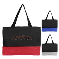 Heritage Quilted Tote Bag — Black With Gray