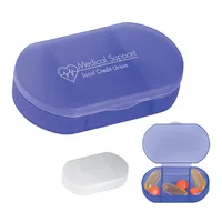 Oval Shape Pill Holder — Frost Blue