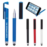 Stylus Pen With Phone Stand And Screen Cleaner — Black