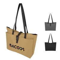 Bianca Buckle Tote Bag — Gray