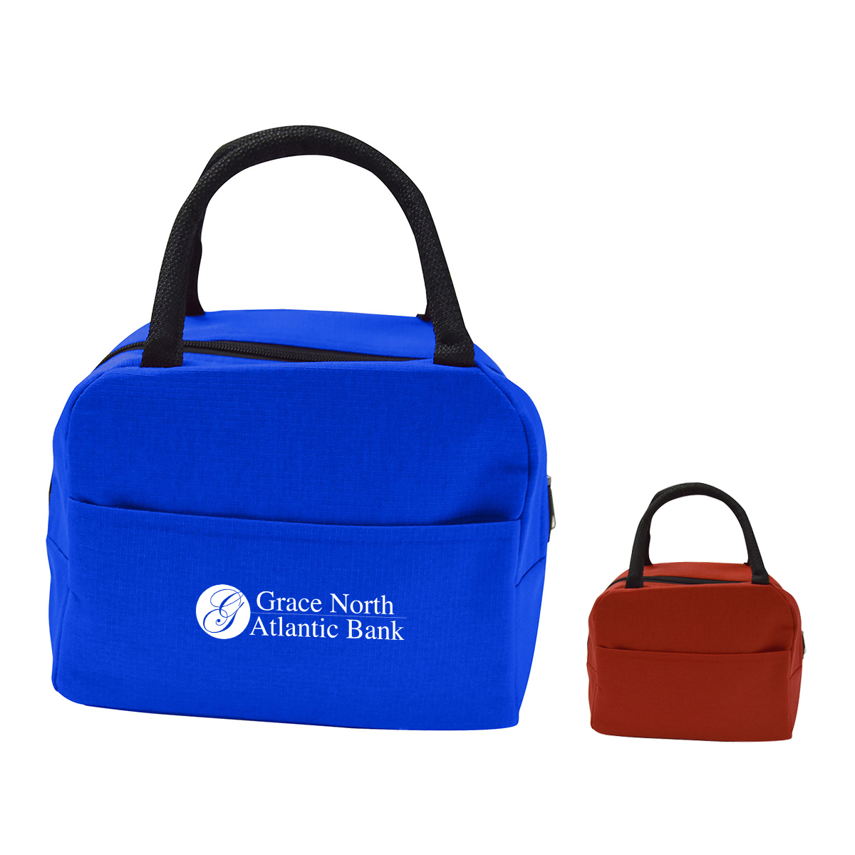 Watson Water Resistant Lunch Bag — Black With Red