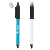 Twin-write Pen With Highlighter — Blue