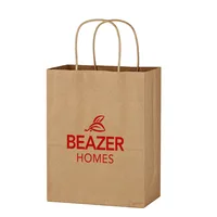 Kraft Paper Brown Shopping Bag - 8" X 10-1/4" — Flexography Extra Color Charge