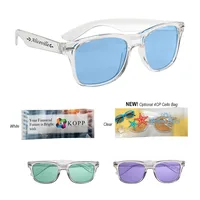 Crystalline Malibu Sunglasses — Clear With Blue