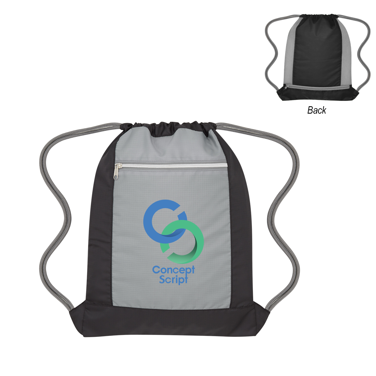 Flip Side Drawstring Sports Bag — Lime