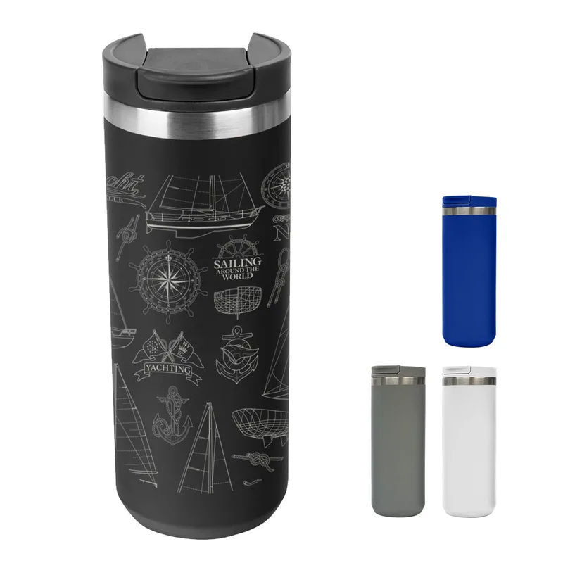 18 Oz. Full Laser Sienna Stainless Steel Bottle view 2