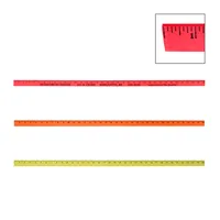 Fluorescent Colorful Enameled Yardstick — Orange