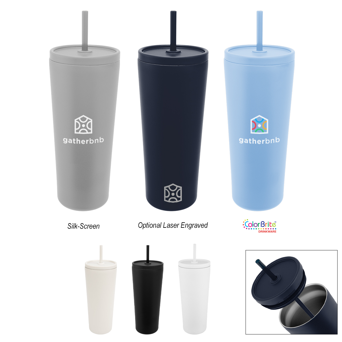 24 Oz. Brooklyn Recycled Stainless Steel Tumbler