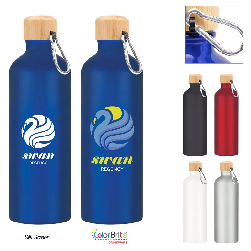 25 Oz. Aluminum Tundra Bike Bottle With Bamboo Lid