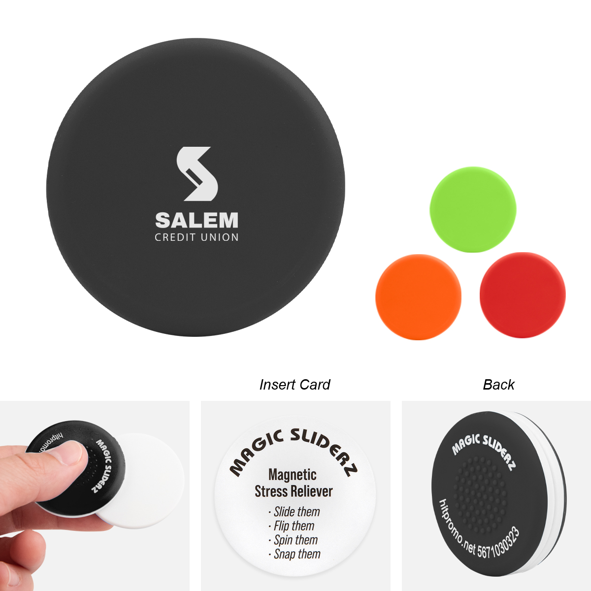 Flip & Slide Magnetic Stress Reliever — Lime