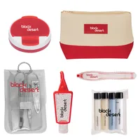 Allure Cosmetic Bag Travel Kit — Natural Blue