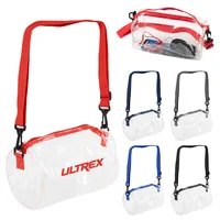 Seymour Clear Barrel Bag — Clear With Black