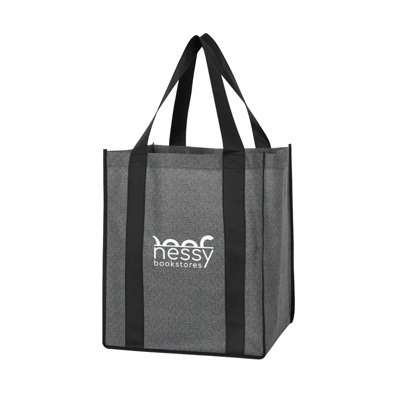 Heathered Non-woven Shopper Tote Bag