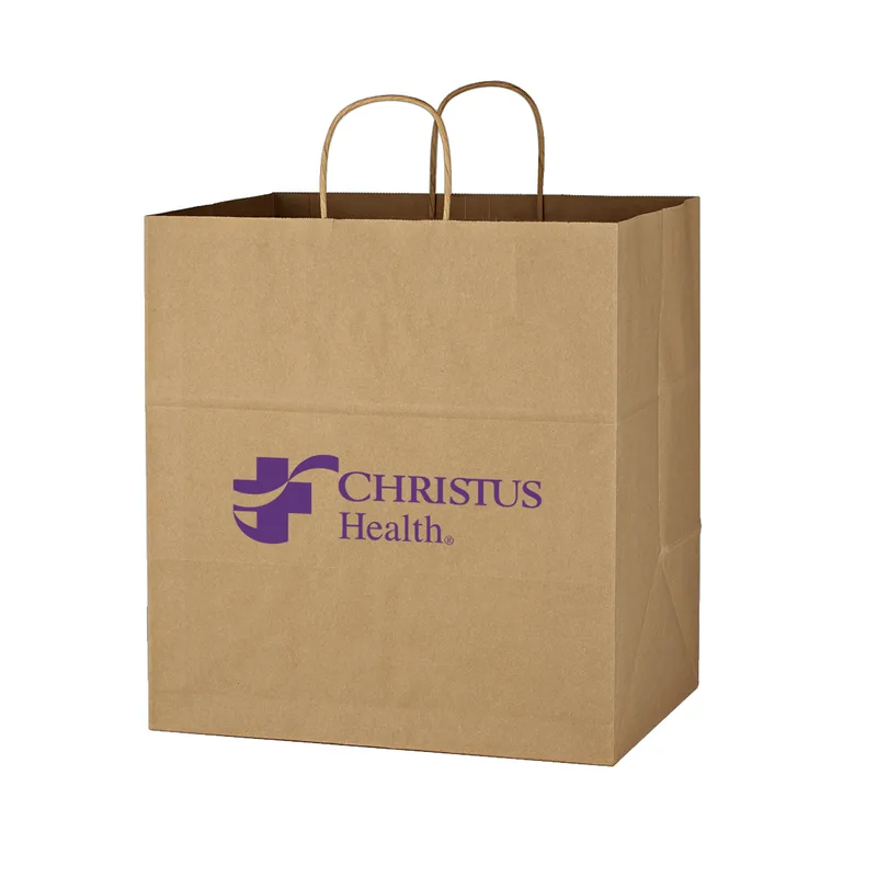Kraft Paper Brown Shopping Bag - 14" X 15"