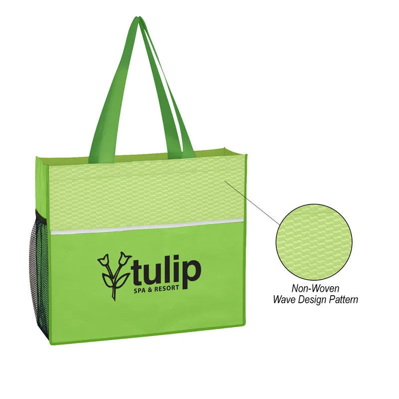 Non-woven Wave Design Tote Bag