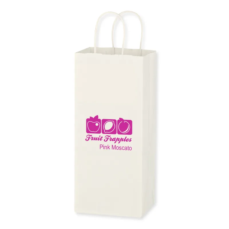 Kraft Paper White Wine Bag - 5.25" X 13"