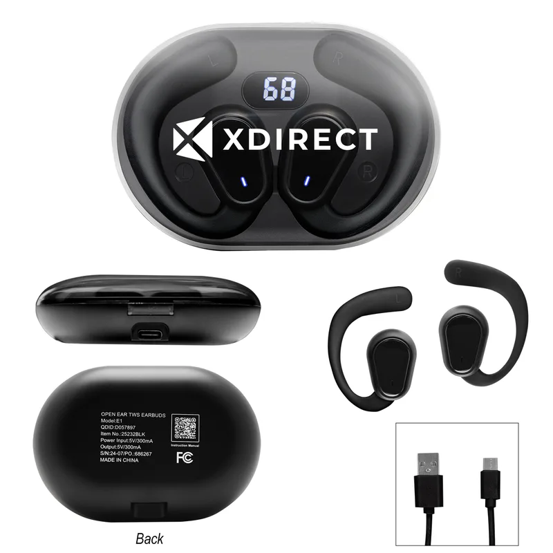 Open Ear Tws Earbuds With Charging Case