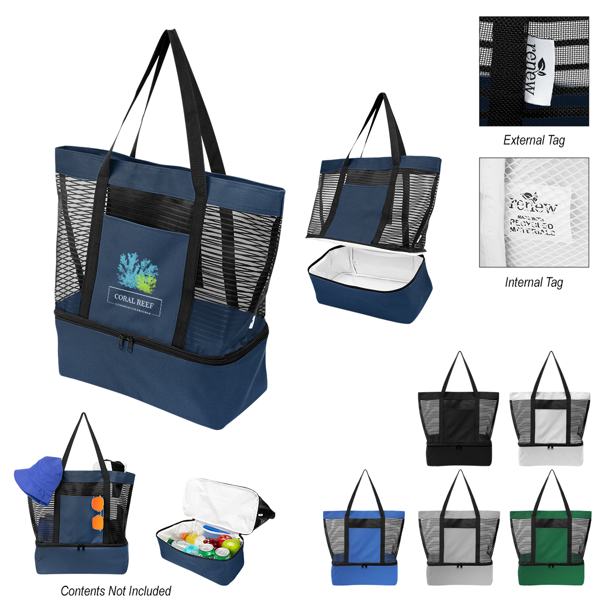 Marley Rpet Mesh Tote Bag With Cooler