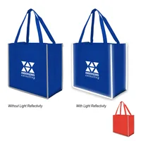 Reflective Large Grocery Tote Bag — Silk Screen Extra Location Charge