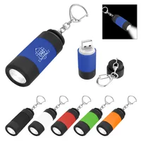 Rechargeable Led Light Key Chain — Black With Black