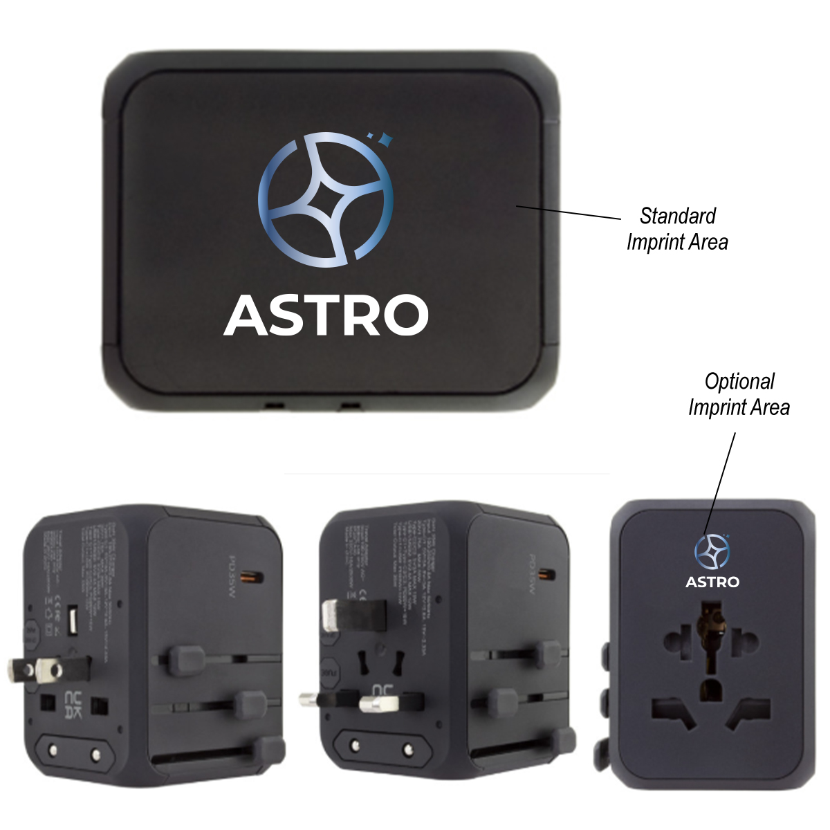 33w Universal Travel Adapter With Type-c