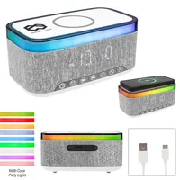 Rise & Shine Clock With Light-up Speaker & Charger — Pad Print Extra Color Charge