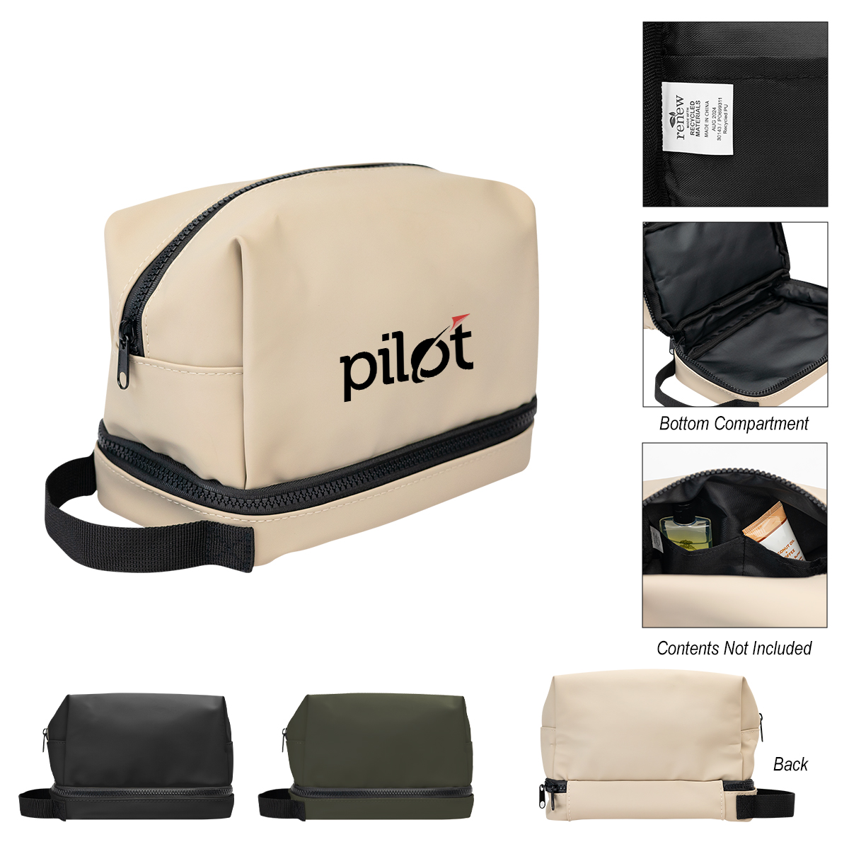 Hudson Recycled Leatherette Cosmetic Bag