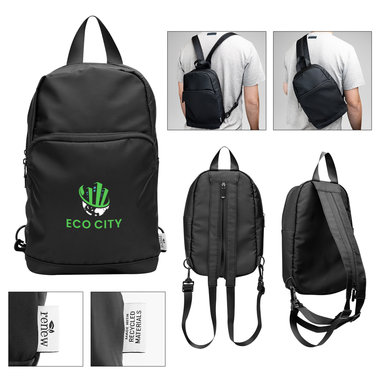 Caleb Rpet Convertible Backpack And Sling Bag